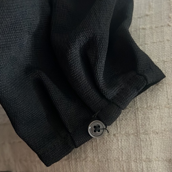 SOLD / Aritzia wilfred ecoulement tie waist long sleeve open back black jumpsuit - Picture 8 of 10